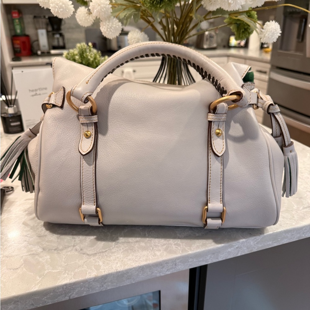 Dooney and BOURKE Florentine large ECRU satchel - Picture 4 of 13